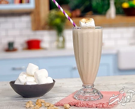 میلک شیک مارشمالو و آناناس طرز تهیه میلک شیک مارشمالو, اموزش میلک شیک مارشمالو, طرز تهیه ی میلک شیک مارشمالو